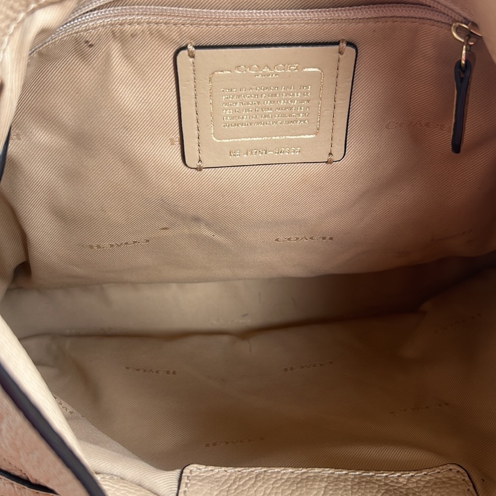 COACH Tan Edie Medium Shoulder Bag - Picture 6 of 16